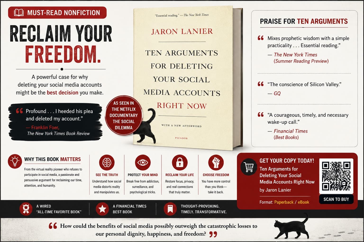 Ten Arguments for Deleting Your Social Media Accounts Right Now — promotional feature for author Jaron Lanier